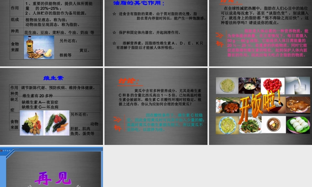 人教初中化学九下《12课题1人类重要的营养物质》PPT课件 (7).ppt