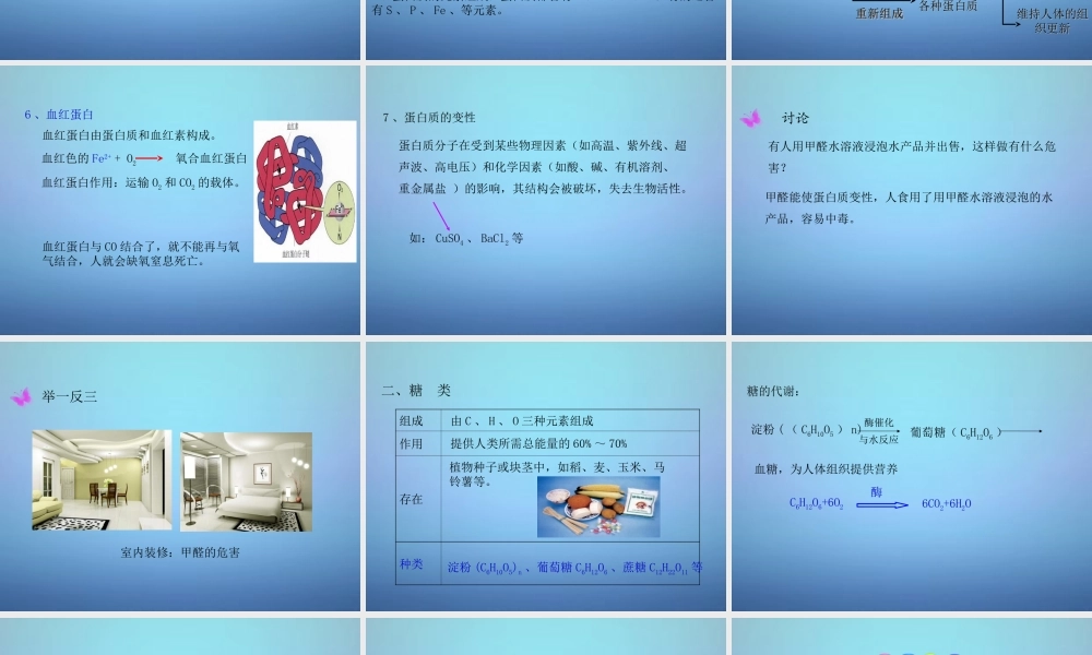 人教初中化学九下《12课题1人类重要的营养物质》PPT课件 (8).ppt