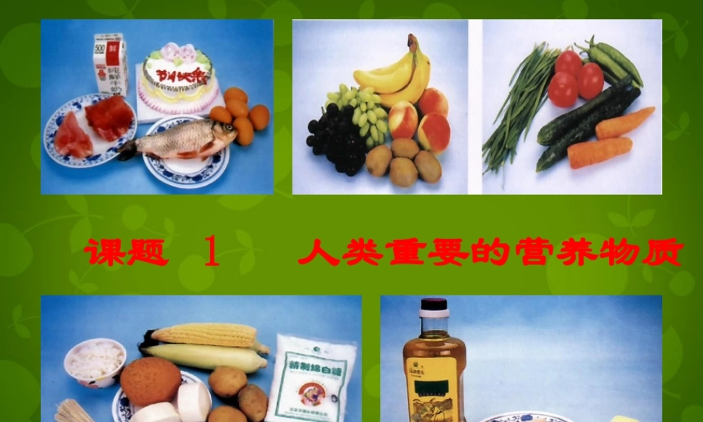 人教初中化学九下《12课题1人类重要的营养物质》PPT课件 (10).ppt