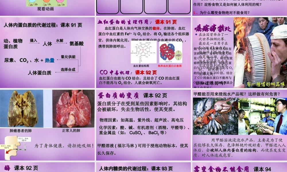 人教初中化学九下《12课题1人类重要的营养物质》PPT课件 (12).ppt