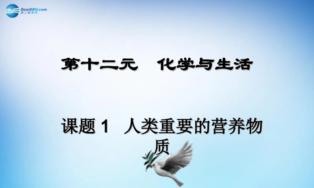 人教初中化学九下《12课题1人类重要的营养物质》PPT课件 (18).ppt