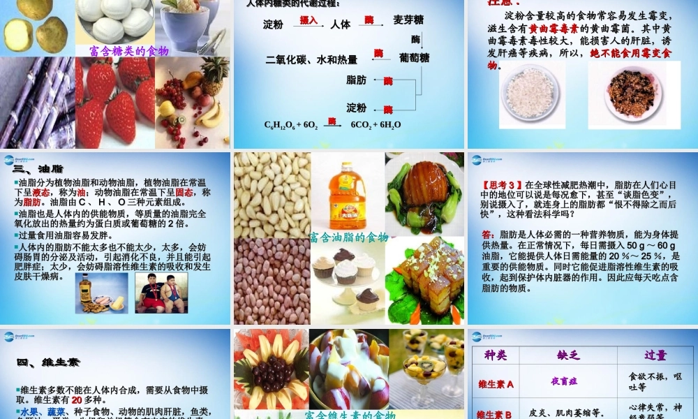 人教初中化学九下《12课题1人类重要的营养物质》PPT课件 (18).ppt