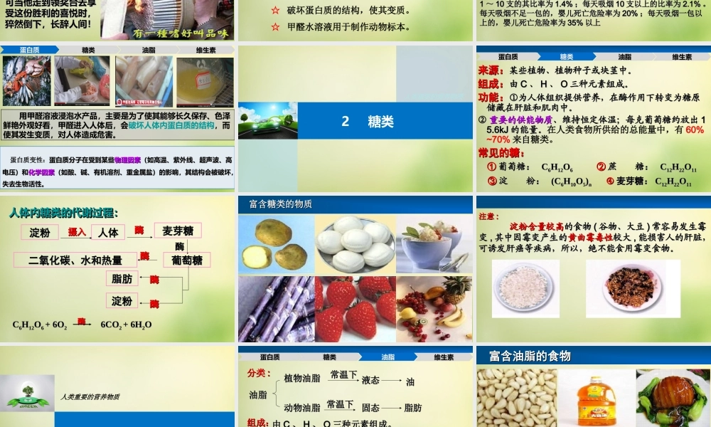 人教初中化学九下《12课题1人类重要的营养物质》PPT课件 (23).ppt