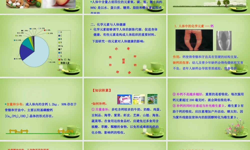 人教初中化学九下《12课题2化学元素与人体健康》PPT课件 (7).ppt