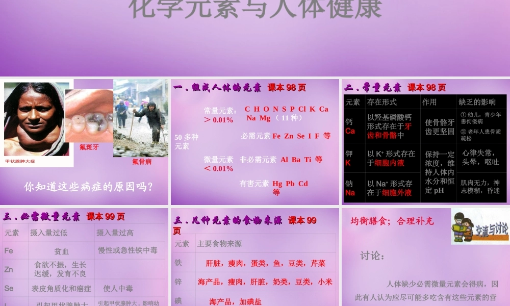 人教初中化学九下《12课题2化学元素与人体健康》PPT课件 (10).ppt