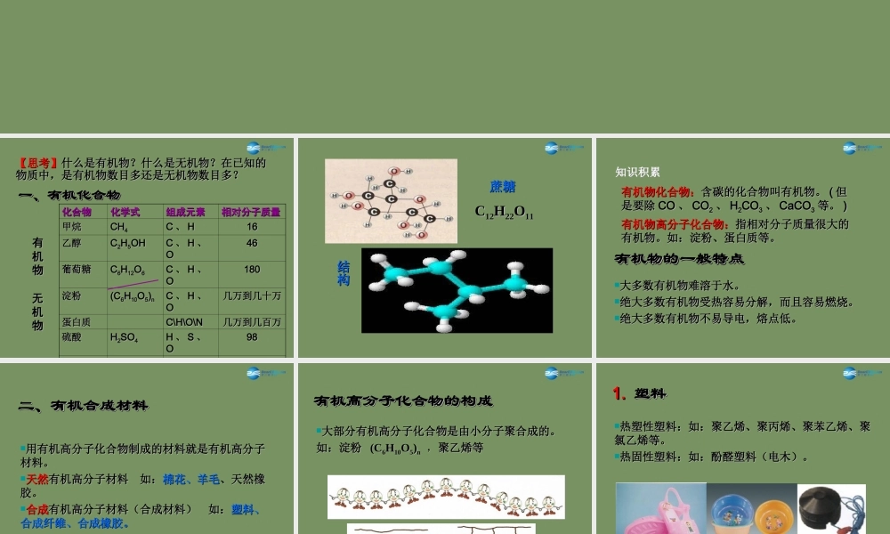 人教初中化学九下《12课题3有机合成材料》PPT课件 (1).ppt