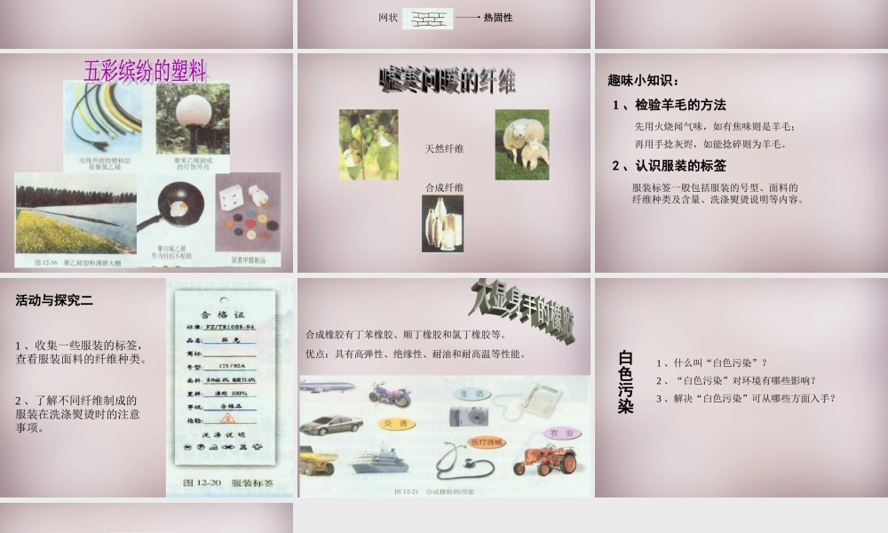 人教初中化学九下《12课题3有机合成材料》PPT课件 (7).ppt