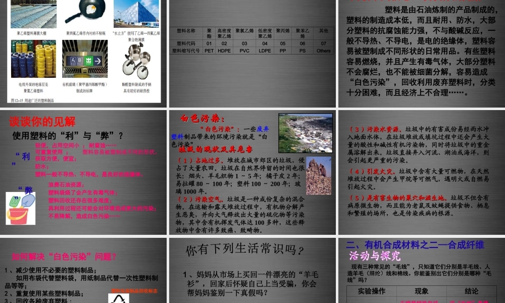 人教初中化学九下《12课题3有机合成材料》PPT课件 (6).ppt