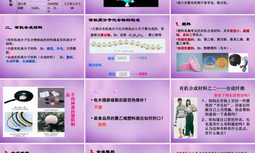 人教初中化学九下《12课题3有机合成材料》PPT课件 (11).ppt