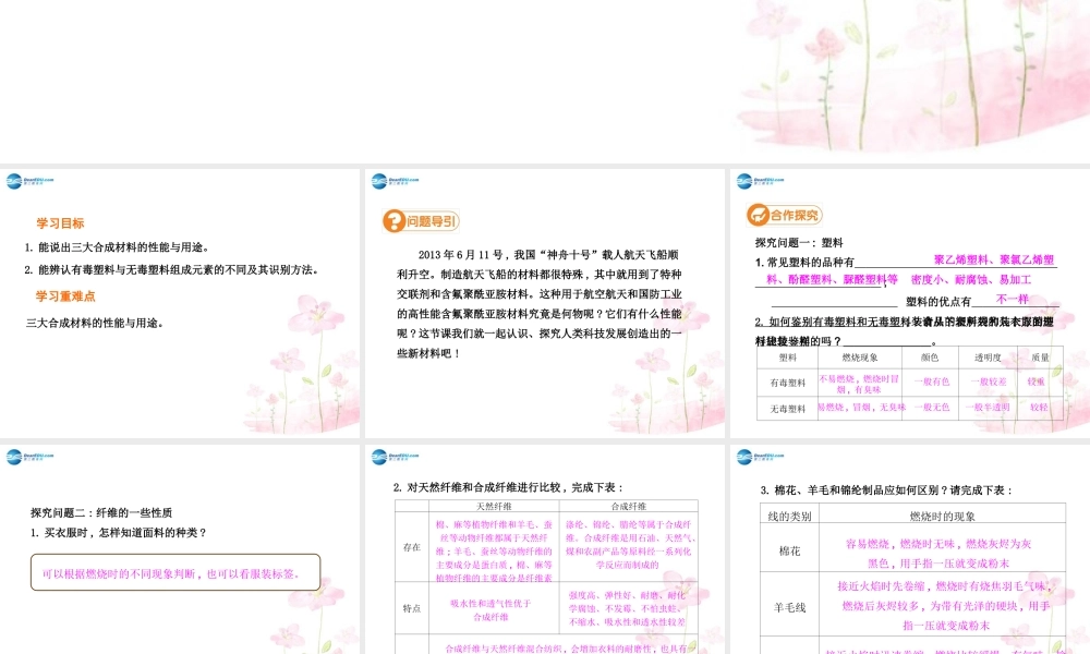 人教初中化学九下《12课题3有机合成材料》PPT课件 (15).ppt