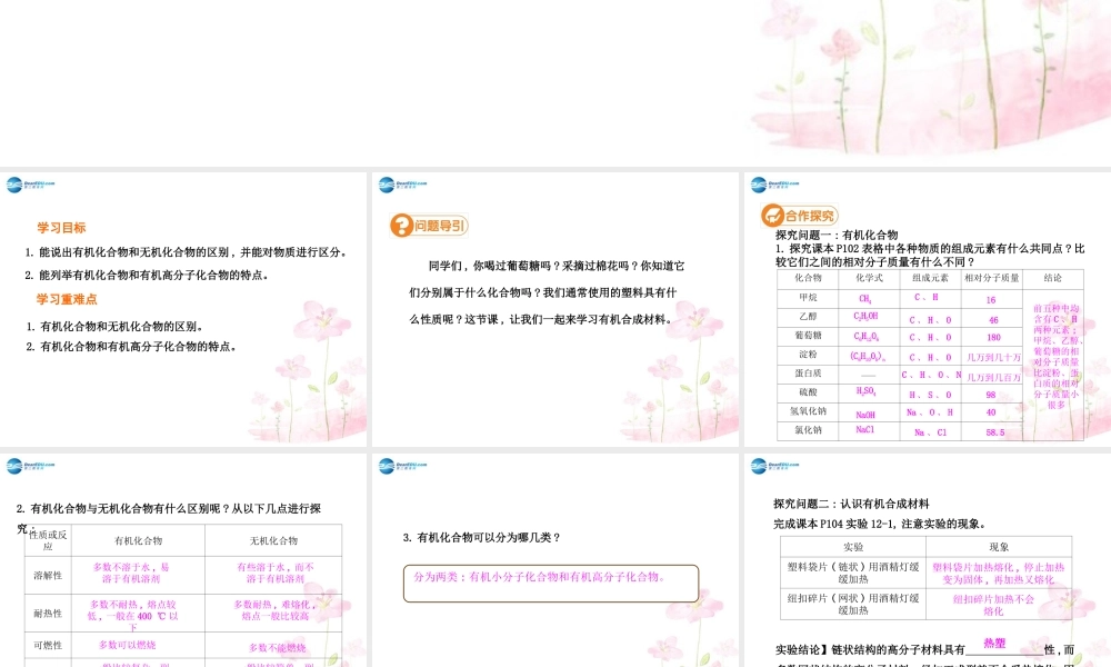 人教初中化学九下《12课题3有机合成材料》PPT课件 (14).ppt