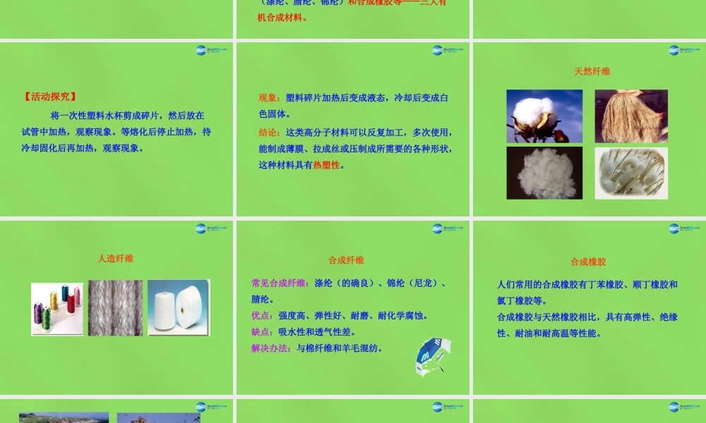 人教初中化学九下《12课题3有机合成材料》PPT课件 (18).ppt