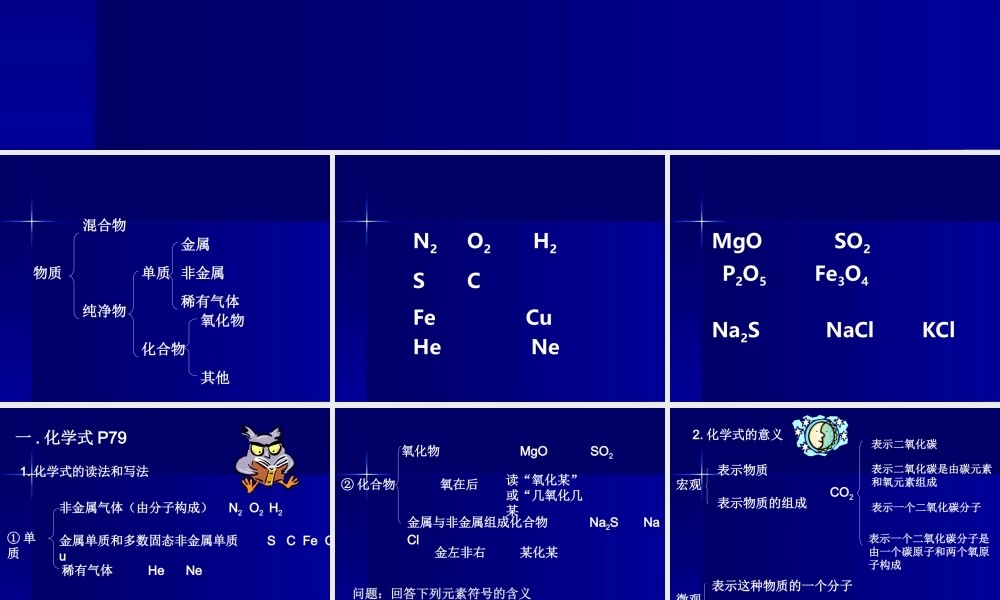 人教五四制初中化学八下《5课题2 化学式和化合价》PPT课件 (2).ppt