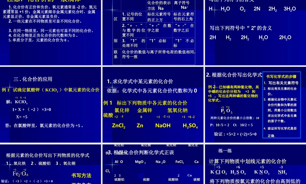 人教五四制初中化学八下《5课题2 化学式和化合价》PPT课件 (2).ppt