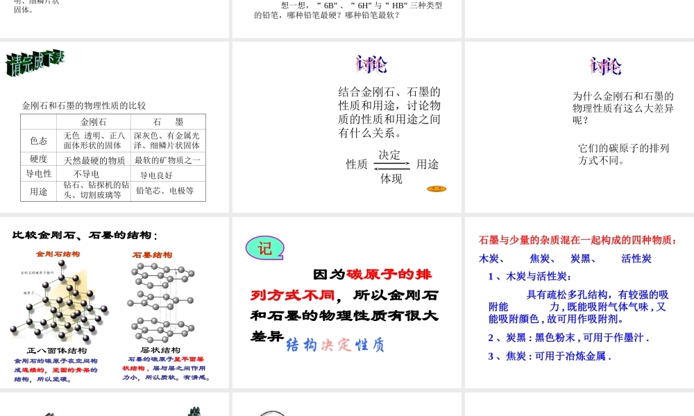 人教五四制初中化学八下《7课题1 金刚石、石墨和C60》PPT课件 (1).ppt