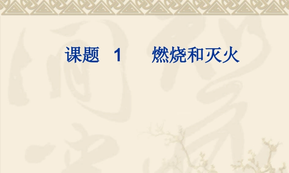 人教五四制初中化学八下《8课题1 燃烧和灭火》PPT课件 (2).ppt