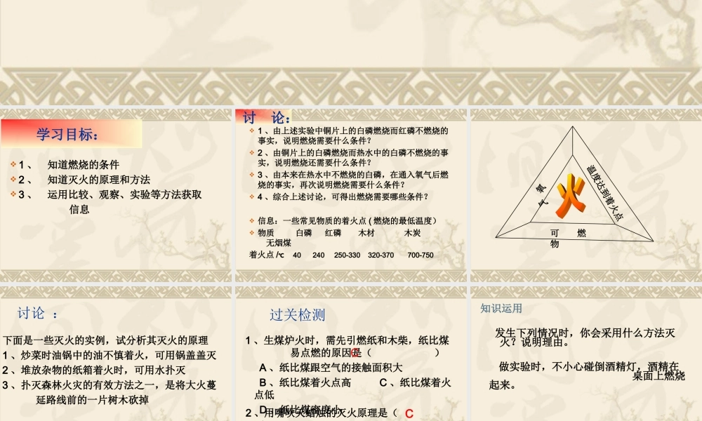 人教五四制初中化学八下《8课题1 燃烧和灭火》PPT课件 (2).ppt