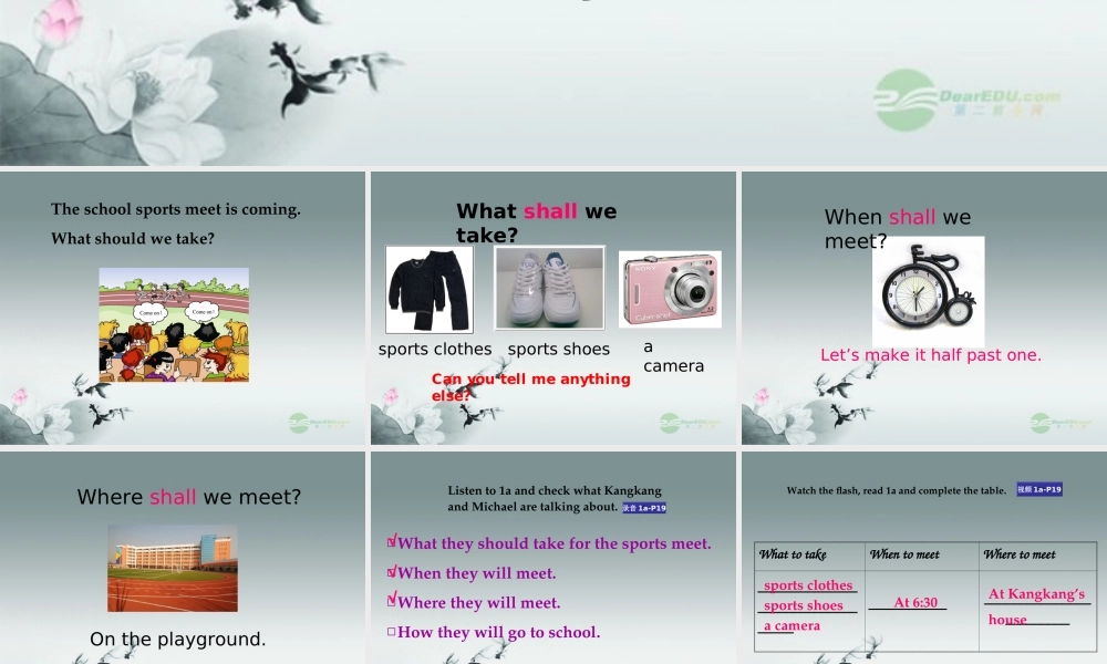 仁爱初中英语八上《Unit 1Topic 3 The school sports meet is coming.》PPT课件B (2).ppt