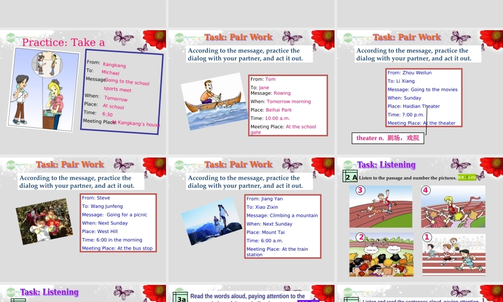 仁爱初中英语八上《Unit 1Topic 3 The school sports meet is coming.》PPT课件B (3).ppt