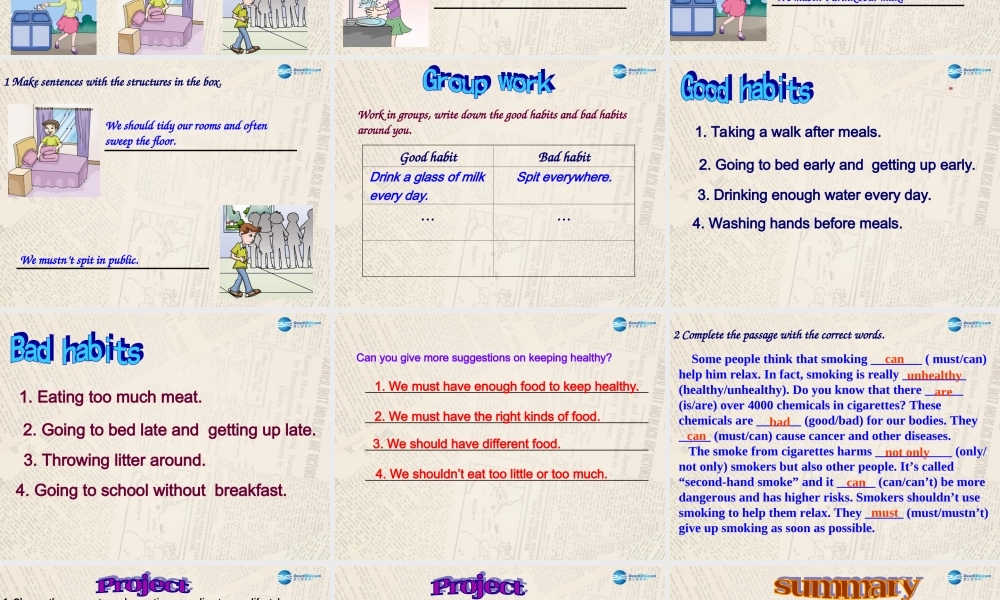 仁爱初中英语八上《Unit 2Topic 2 I must ask him to give up smoking.》PPT课件D (1).ppt