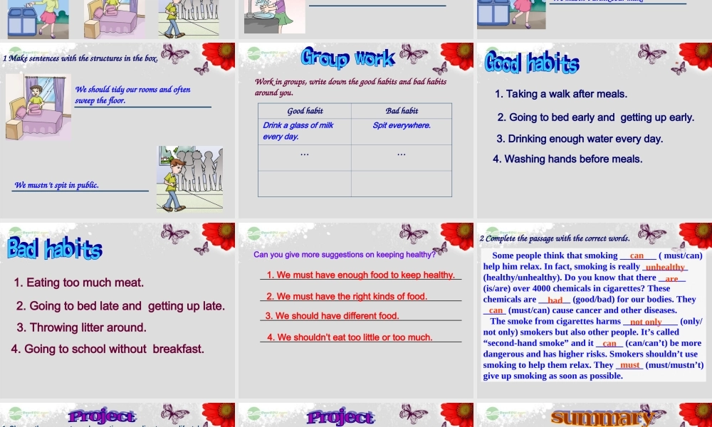 仁爱初中英语八上《Unit 2Topic 2 I must ask him to give up smoking.》PPT课件D (2).ppt