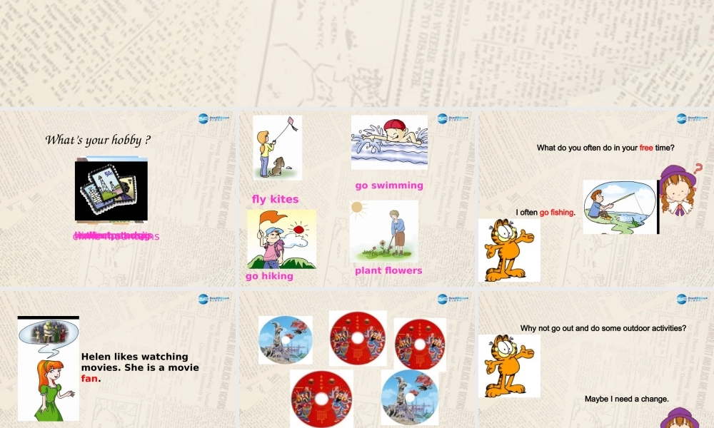 仁爱初中英语八上《Unit 3Topic 1 What's your hobby》PPT课件A (1).ppt