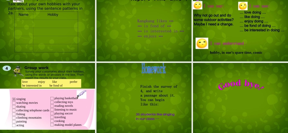 仁爱初中英语八上《Unit 3Topic 1 What's your hobby》PPT课件A (3).ppt