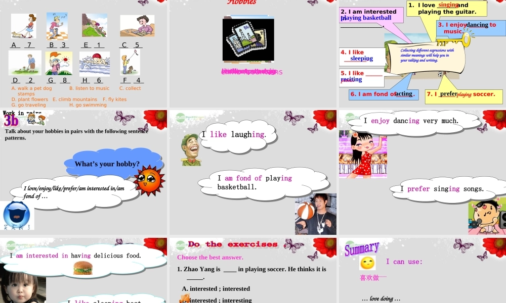 仁爱初中英语八上《Unit 3Topic 1 What's your hobby》PPT课件A (2).ppt