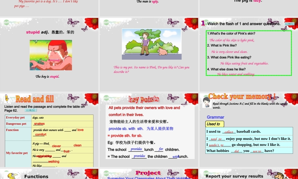 仁爱初中英语八上《Unit 3Topic 1 What's your hobby》PPT课件D (2).ppt