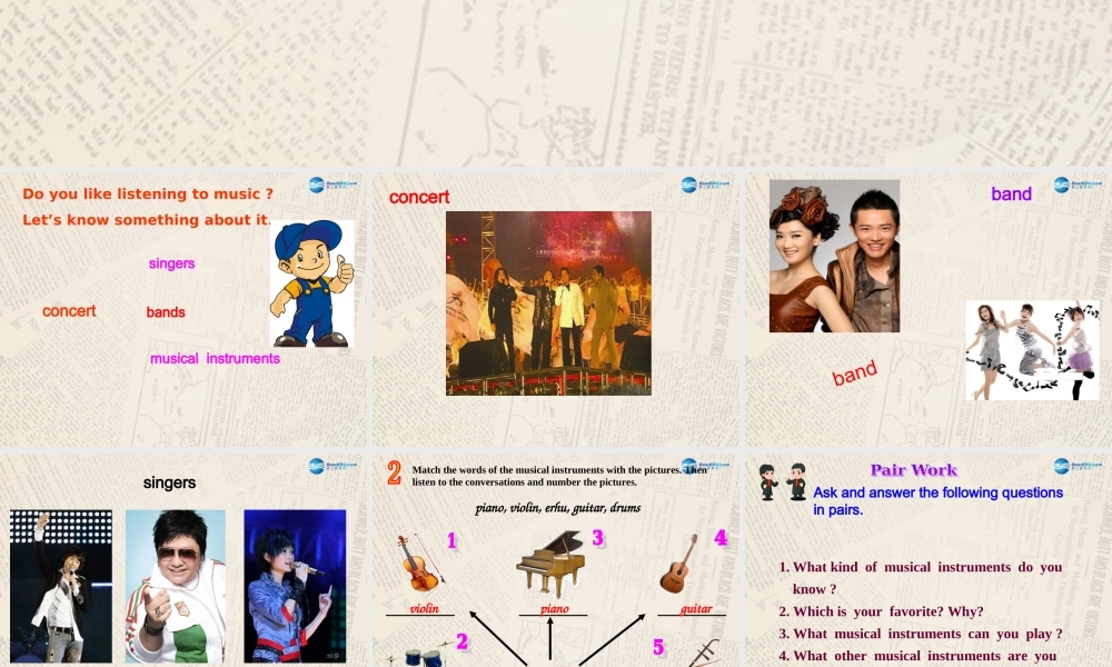 仁爱初中英语八上《Unit 3Topic 2 What sweet music!》PPT课件A (1).ppt