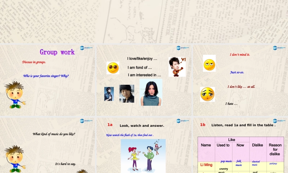 仁爱初中英语八上《Unit 3Topic 2 What sweet music!》PPT课件B (1).ppt