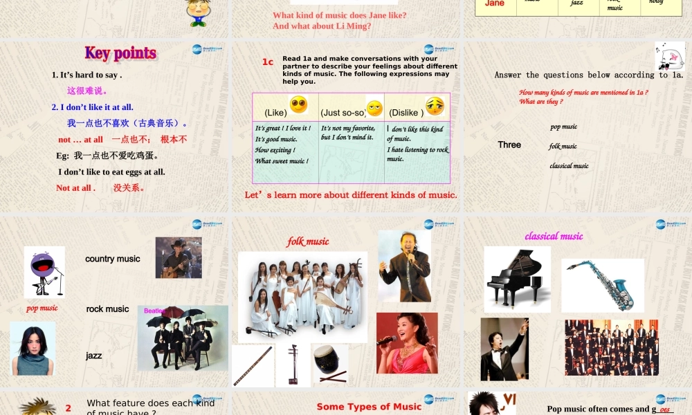 仁爱初中英语八上《Unit 3Topic 2 What sweet music!》PPT课件B (1).ppt