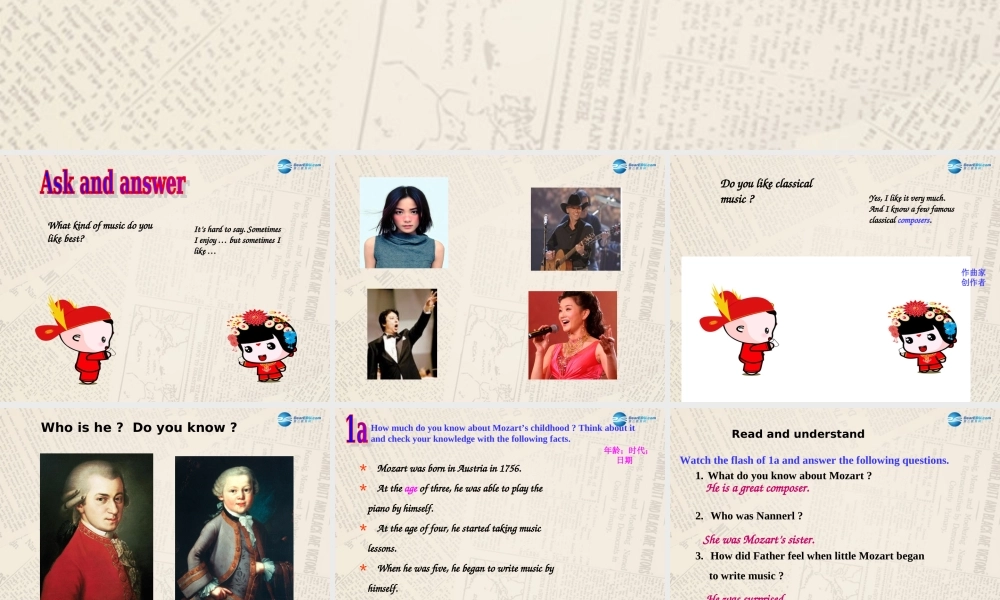 仁爱初中英语八上《Unit 3Topic 2 What sweet music!》PPT课件C (1).ppt