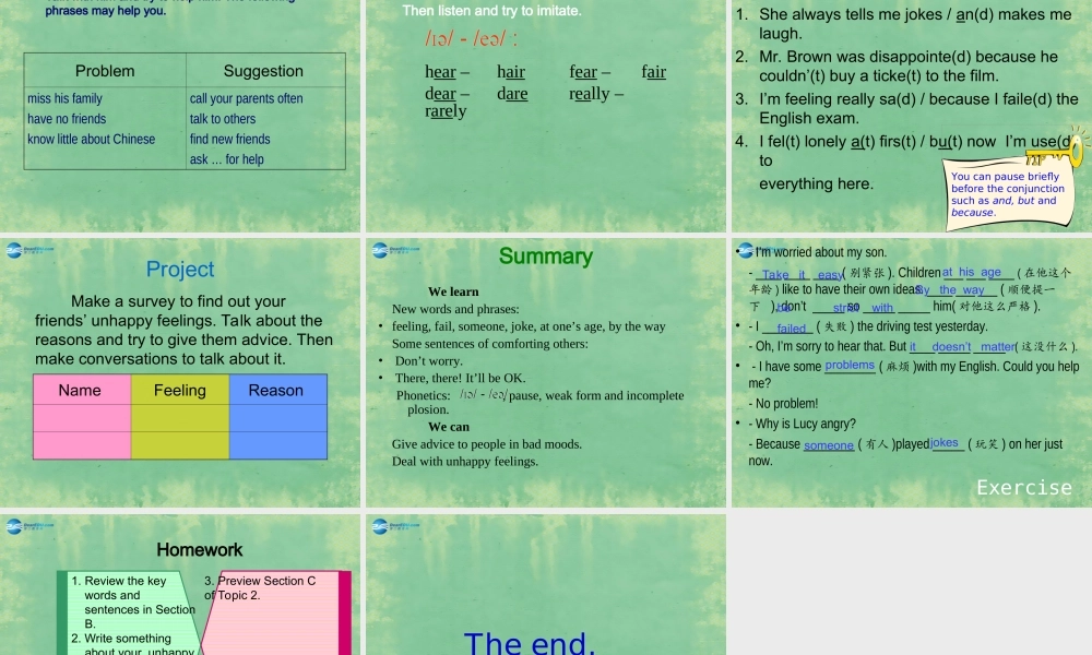 仁爱初中英语八下《Unit 5Topic 2 I’m feeling better now.》PPT课件B (2).ppt