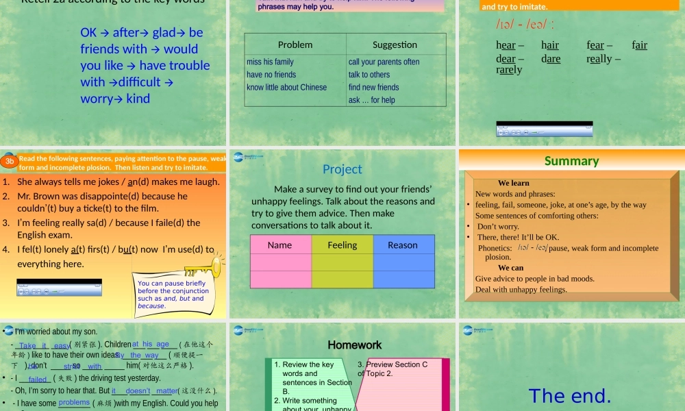 仁爱初中英语八下《Unit 5Topic 2 I’m feeling better now.》PPT课件B (1).ppt