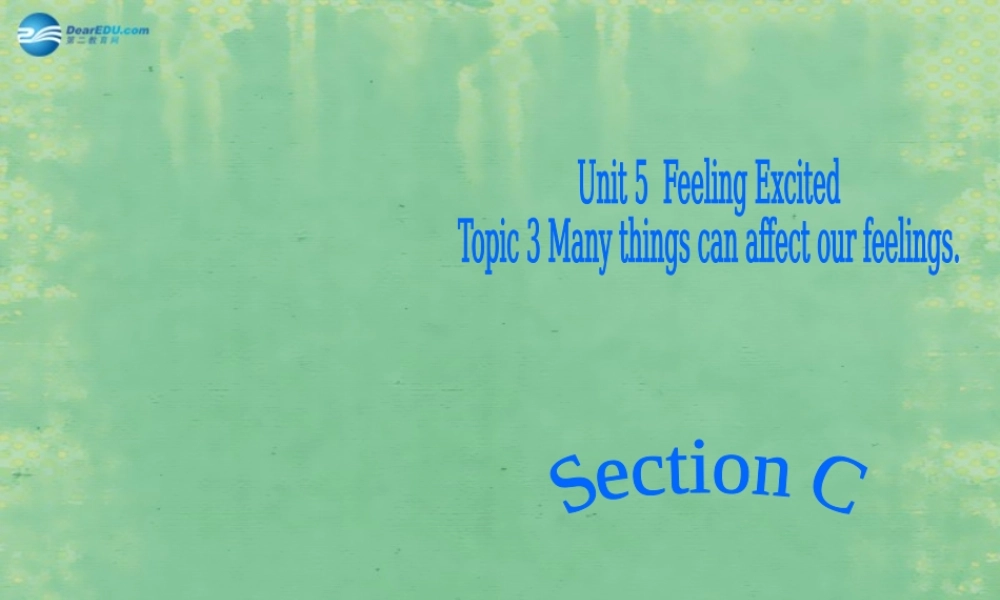 仁爱初中英语八下《Unit 5Topic 3 Many things can affect our feelings.》PPT课件C.ppt