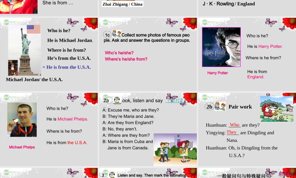 仁爱初中英语七上《Unit 1Topic 2 Where are you fromB》PPT课件 (1).ppt