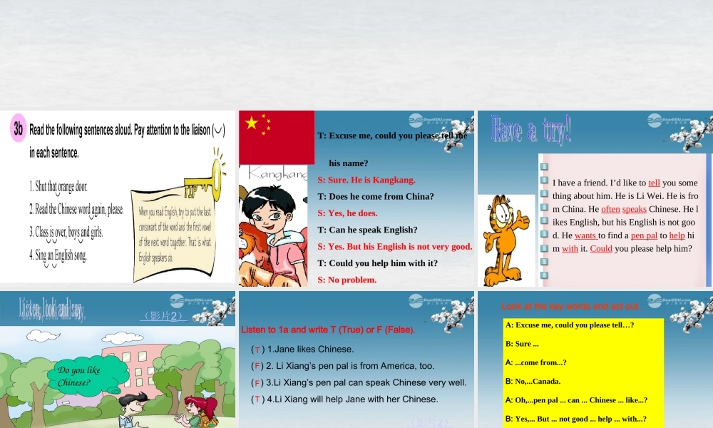 仁爱初中英语七上《Unit 3Topic 1 Does he speak ChineseA》PPT课件 (2).ppt