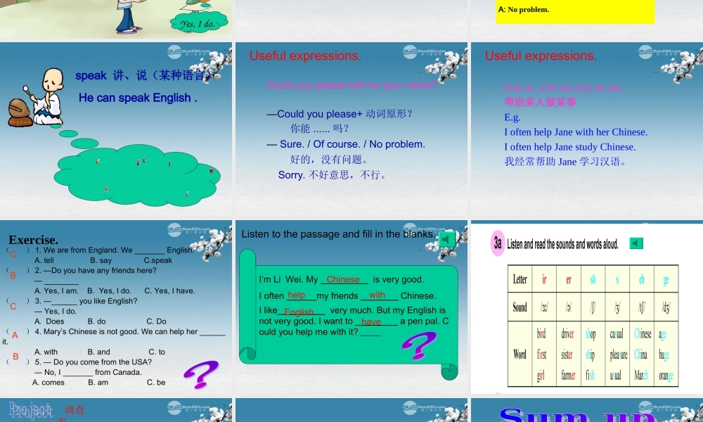 仁爱初中英语七上《Unit 3Topic 1 Does he speak ChineseA》PPT课件 (2).ppt