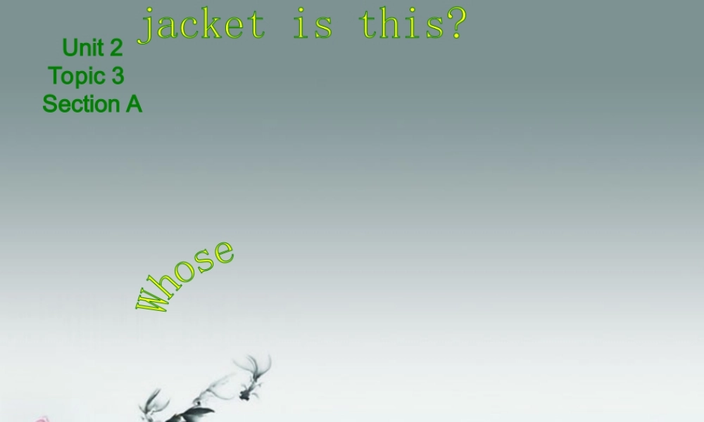 仁爱初中英语七上《Unit 2Topic 3 Whose jacket is thisA》PPT课件 (2).ppt