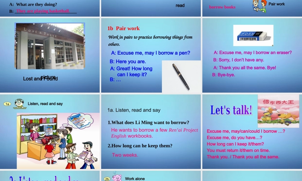 仁爱初中英语七下《Unit 5Topic 2 A few students are running around the playgroundB.》PPT课件 (2).ppt