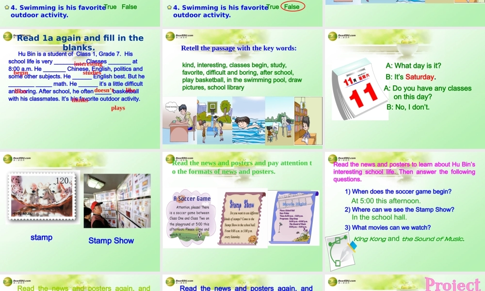 仁爱初中英语七下《Unit 5Topic 3 My school life is very interestingC.》PPT课件 (2).ppt