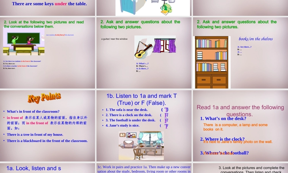 仁爱初中英语七下《Unit 6Topic 1 Is there a computer in your studyB》PPT课件 (2).ppt