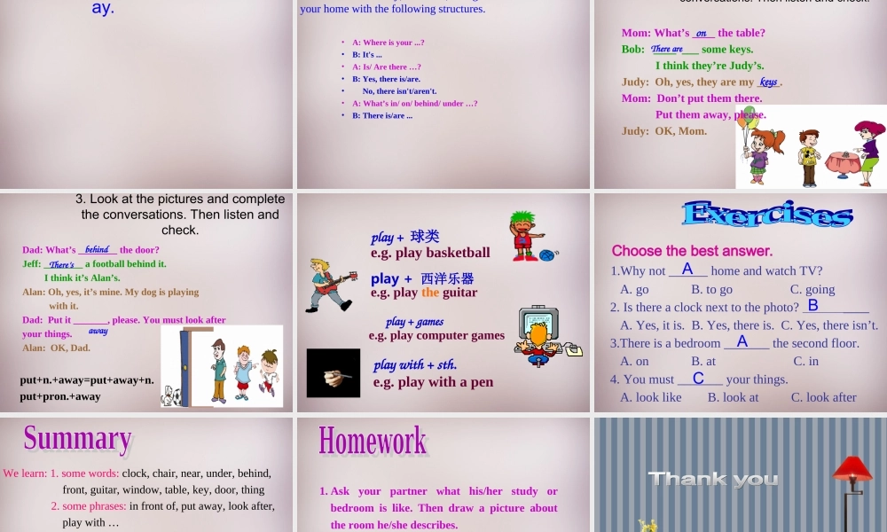 仁爱初中英语七下《Unit 6Topic 1 Is there a computer in your studyB》PPT课件 (2).ppt