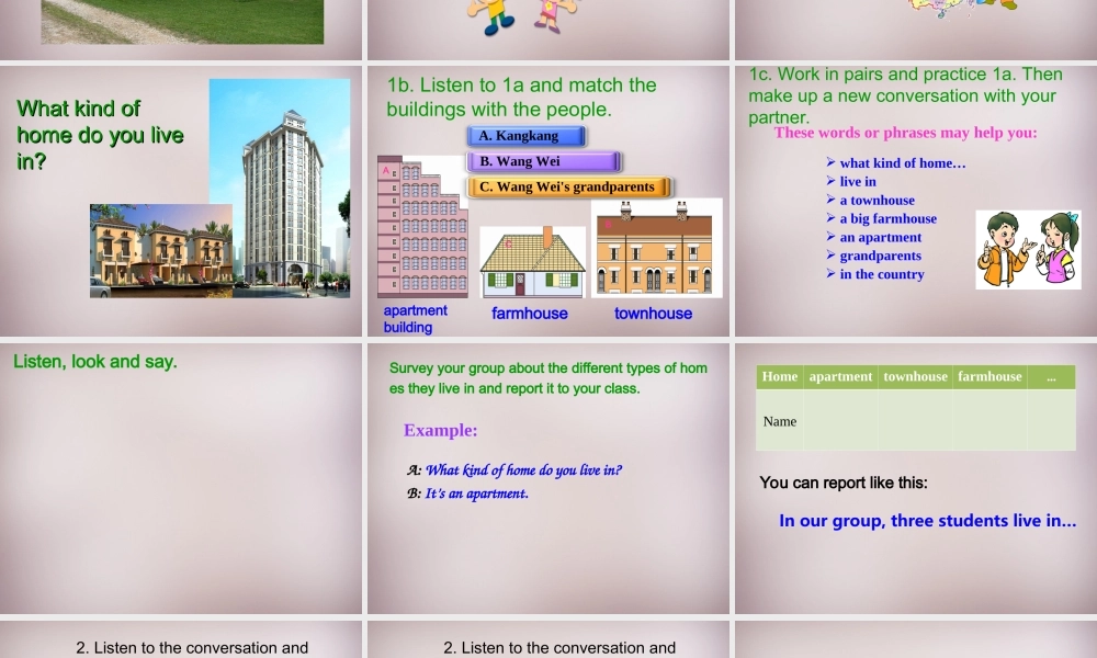 仁爱初中英语七下《Unit 6Topic 2 My home is in an apartment buildingA.》PPT课件 (1).ppt