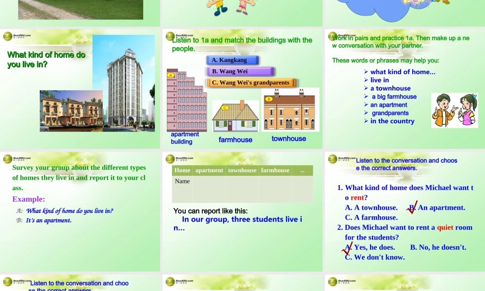 仁爱初中英语七下《Unit 6Topic 2 My home is in an apartment buildingA.》PPT课件 (2).ppt
