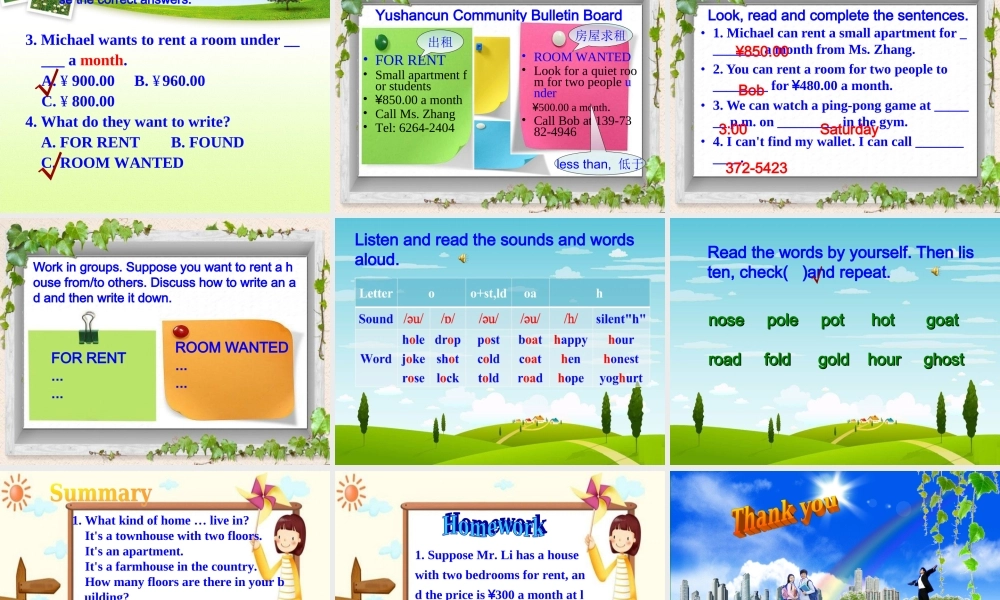 仁爱初中英语七下《Unit 6Topic 2 My home is in an apartment buildingA.》PPT课件.ppt