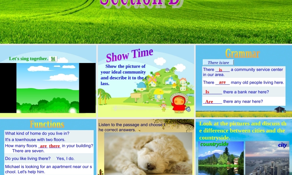 仁爱初中英语七下《Unit 6Topic 2 My home is in an apartment buildingD.》PPT课件 .ppt