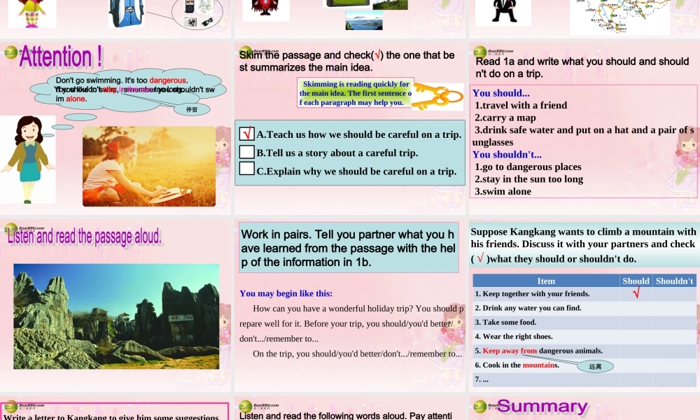 仁爱初中英语七下《Unit 8Topic 2 The summer holidays are comingC.》PPT课件 (1).ppt