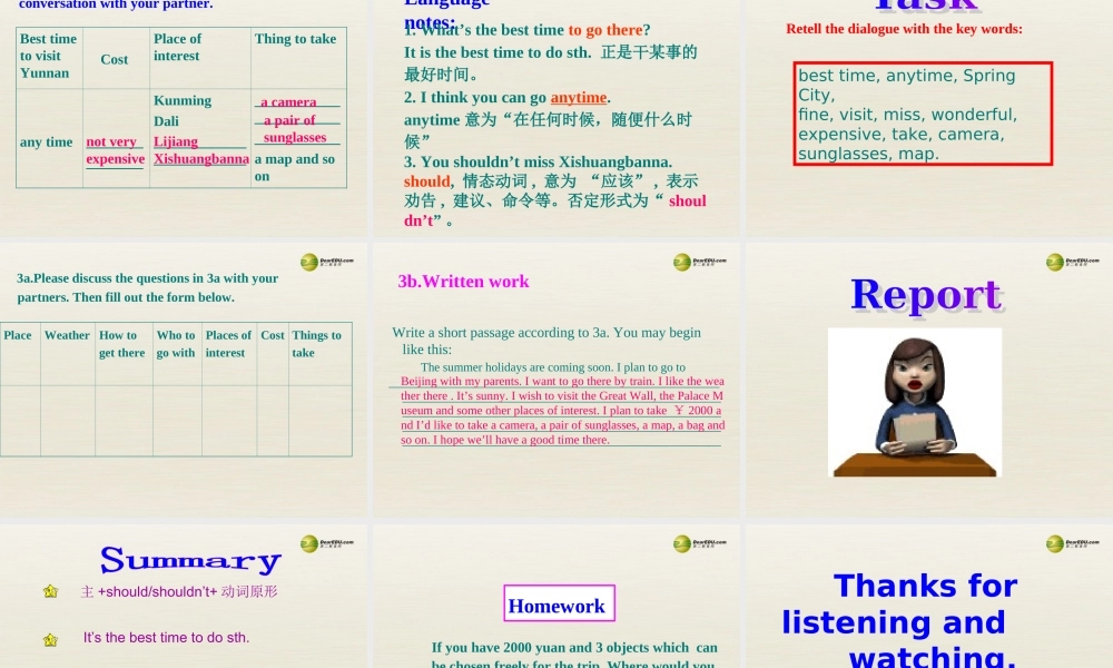 仁爱初中英语七下《Unit 8Topic 2 The summer holidays are comingB.》PPT课件 (2).ppt